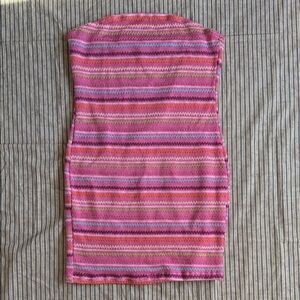 Kiwi & Co Pink and Purple Strapless Dress